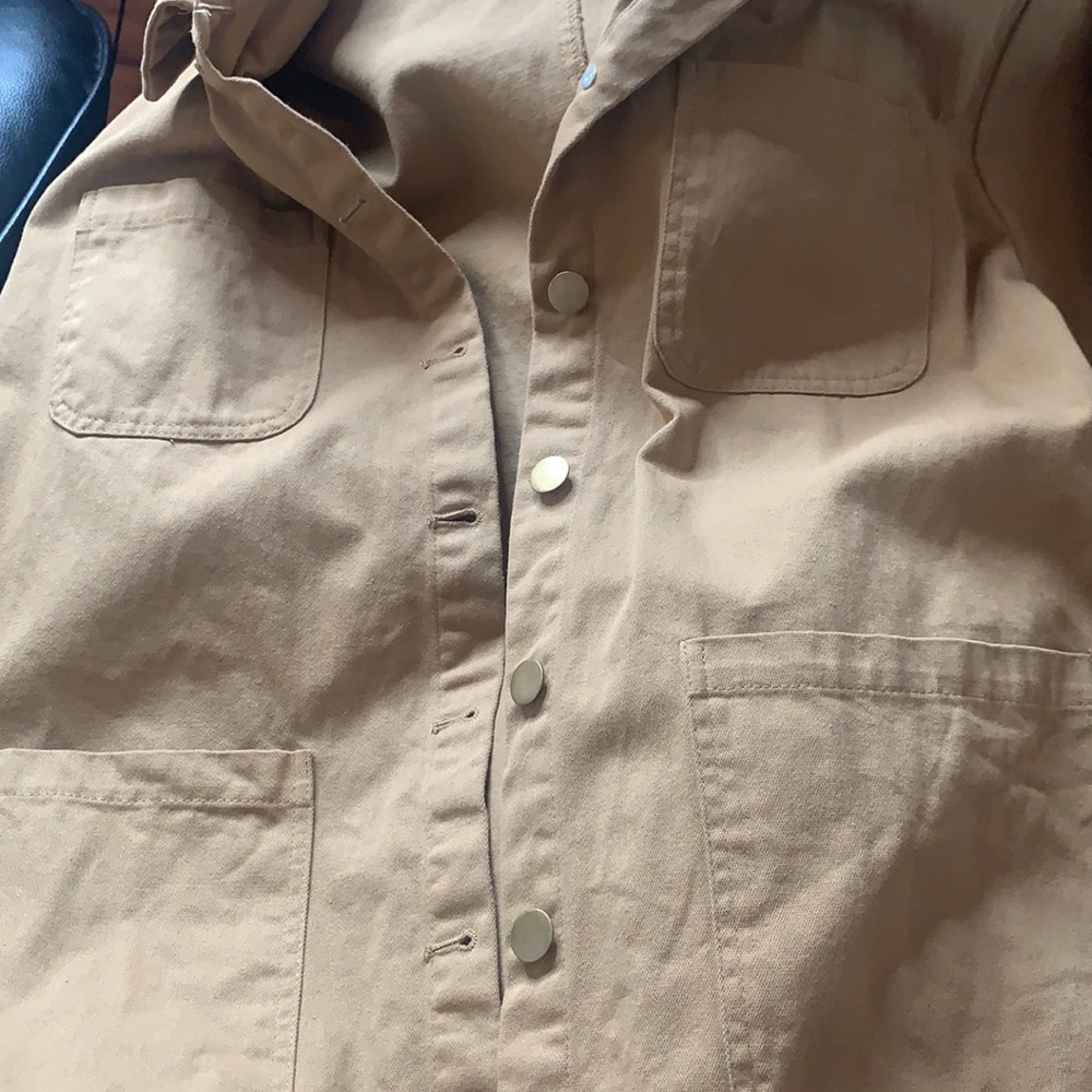Roolee Tan Jacket Button Down Jacket - image 6
